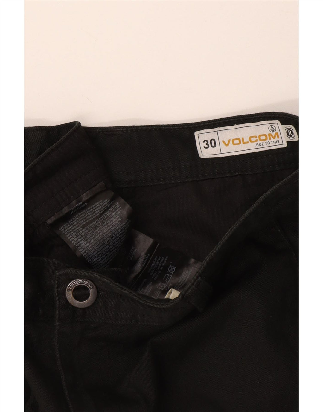 Volcom Mens Chino Shorts W30 Medium Navy Blue Cotton