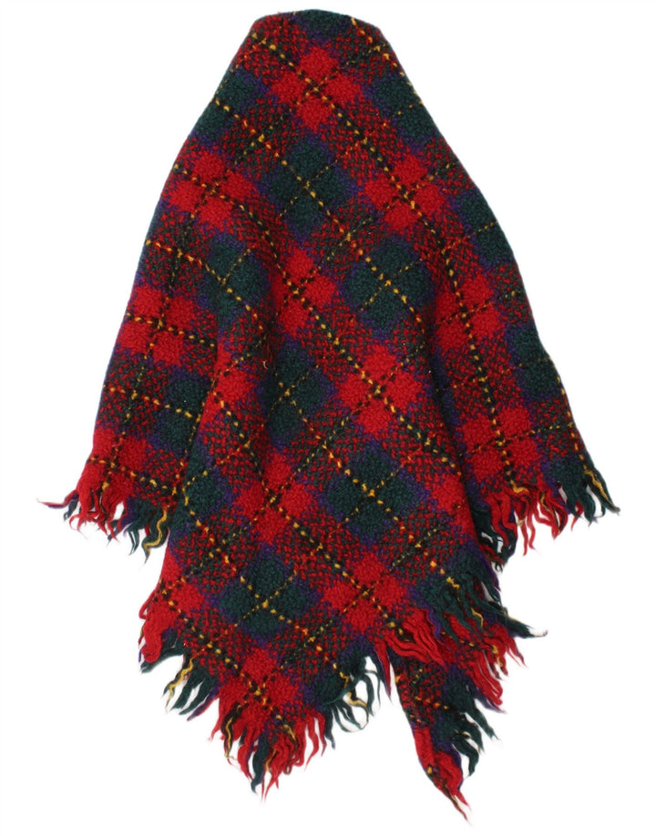 Branigan Womens Knit Poncho Shawl One Size L31 Multicoloured Plaid