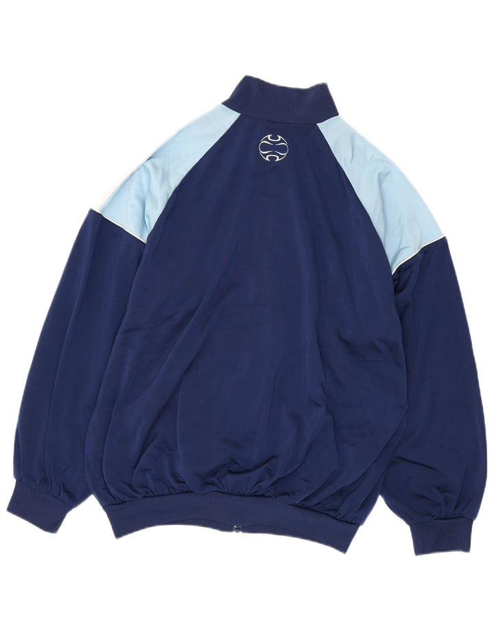 ADIDAS Mens Full Tracksuit UK 40/42 Medium Navy Blue Colourblock Polyester