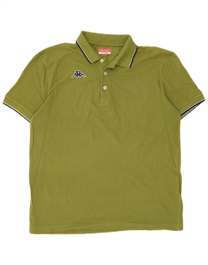 Kappa Mens Polo Shirt XL Green Cotton