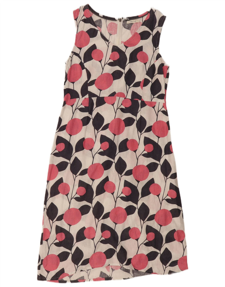 White Stuff Womens Sleeveless Shift Dress UK 12 Medium White Floral