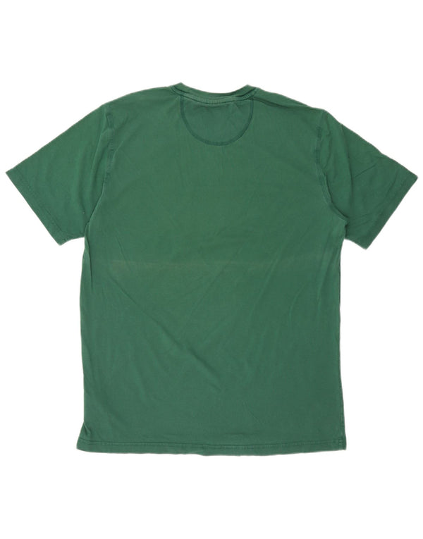 Adidas Mens T-Shirt Top Large Green Cotton
