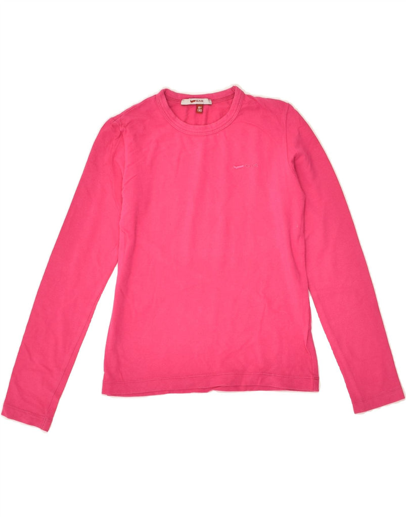 GAS Girls Top Long Sleeve 7-8 Years Pink Cotton | Vintage Gas | Thrift | Second-Hand Gas | Used Clothing | Messina Hembry 