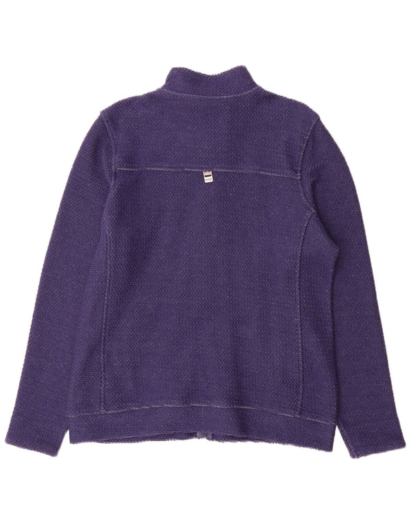 Weird Fish Womens Cardigan Sweater UK 16 Large Purple Cotton