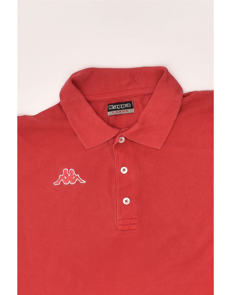 KAPPA Mens Polo Shirt Large Red Cotton | Vintage Kappa | Thrift | Second-Hand Kappa | Used Clothing | Messina Hembry 