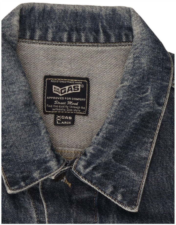 Gas Womens Denim Jacket UK 20 2XL Blue Cotton