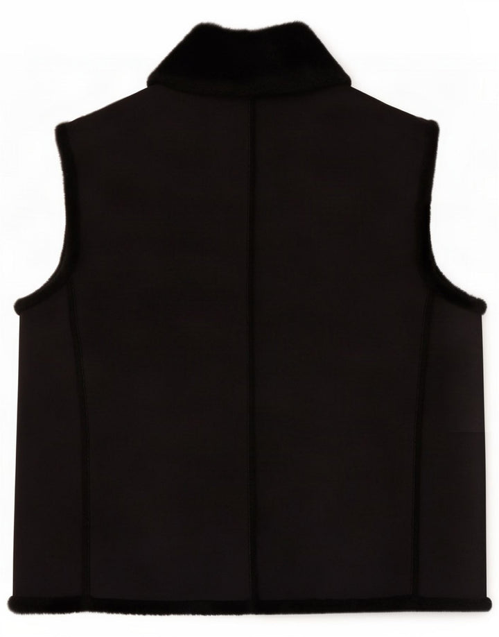 Bromley Womens Sherpa Gilet UK 14 Large Black Polyester
