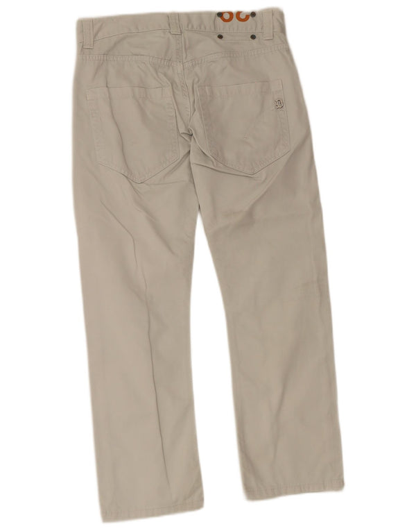 Dondup Mens Crop Straight Casual Trousers W29 L25 Grey