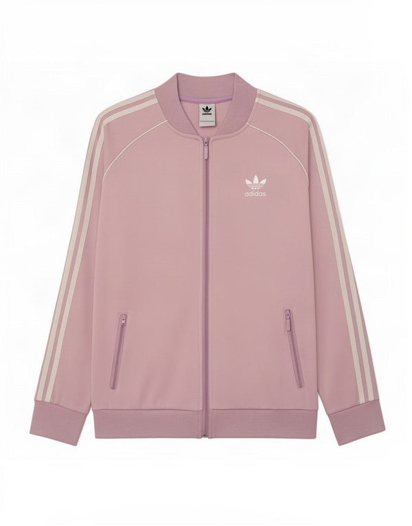 Adidas Womens Tracksuit Top Jacket UK 14 Large Purple Cotton