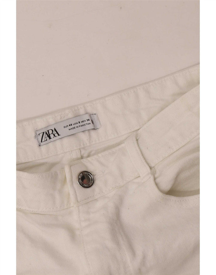 Zara Womens Denim Shorts EU 40 Medium W30 White