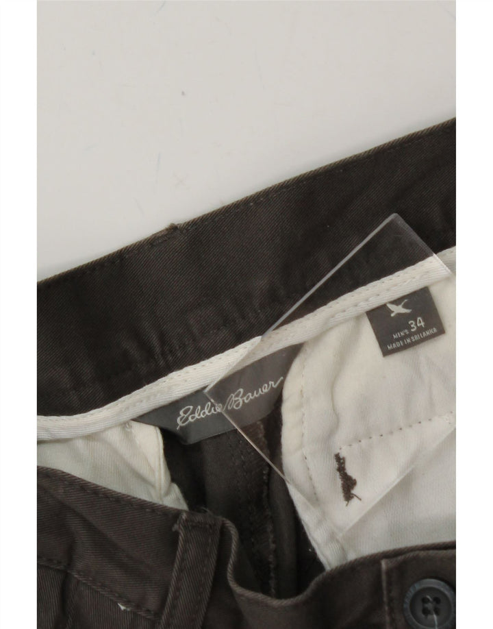 EDDIE BAUER Mens Pegged Chino Trousers W34 L33 Grey Cotton Vintage Eddie Bauer and Second-Hand Eddie Bauer from Messina Hembry 