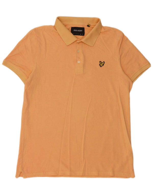 Lyle & Scott Mens Short Sleeve Polo Shirt XL Orange Cotton