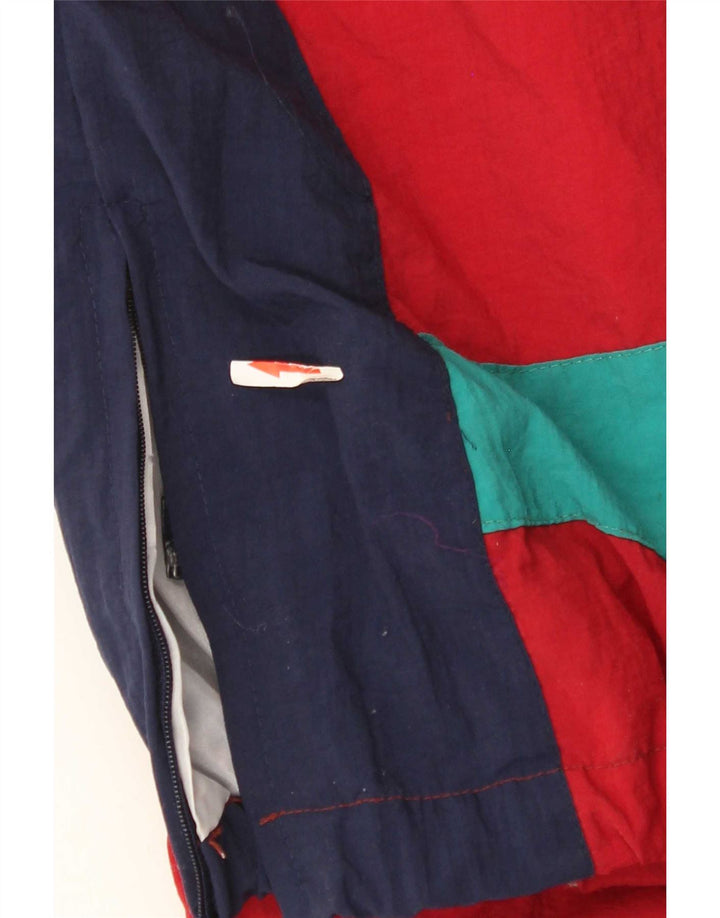 Vintage Womens Parka Jacket UK 14 Large Red Colourblock
