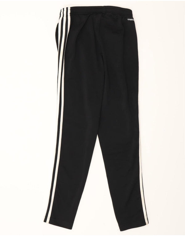 ADIDAS Girls Aeroready Tracksuit Trousers 11-12 Years  Black Polyester