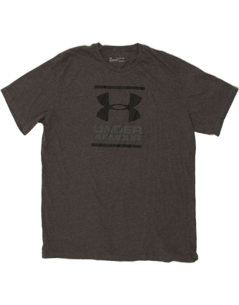 UNDER ARMOUR Mens Tall Graphic T-Shirt Top 2XL Grey | Vintage Under Armour | Thrift | Second-Hand Under Armour | Used Clothing | Messina Hembry 