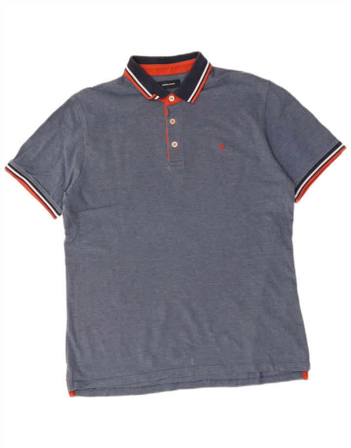 Jack & Jones Mens Polo Shirt XL Navy Blue Cotton