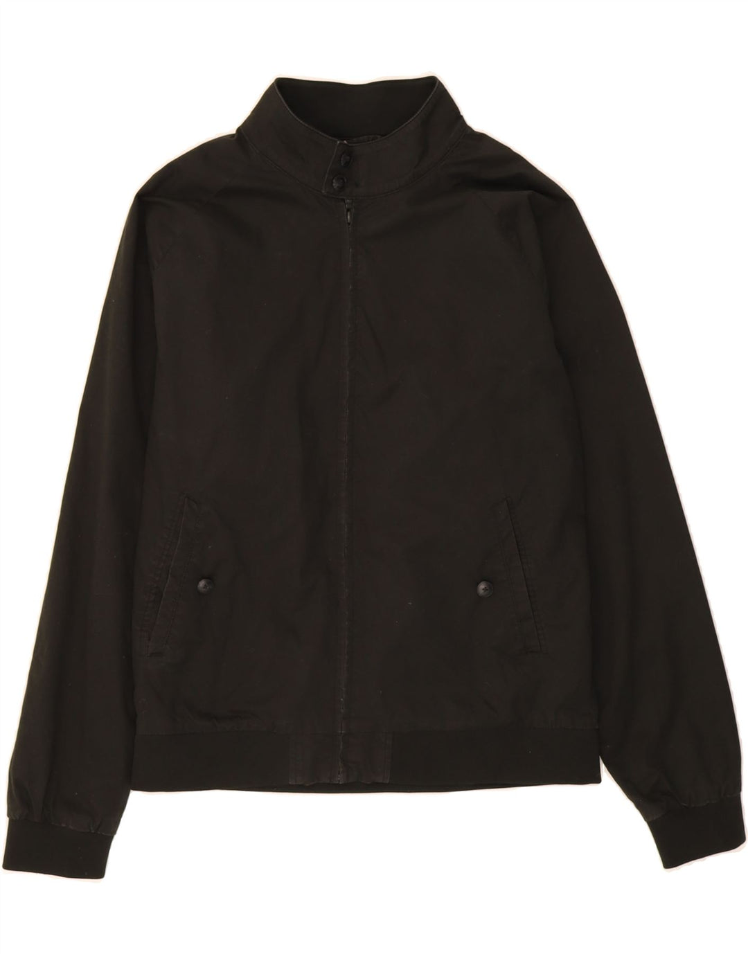 JACK & JONES Mens Bomber Jacket UK 40 Large Black Cotton Vintage Jack & Jones and Second-Hand Jack & Jones from Messina Hembry 