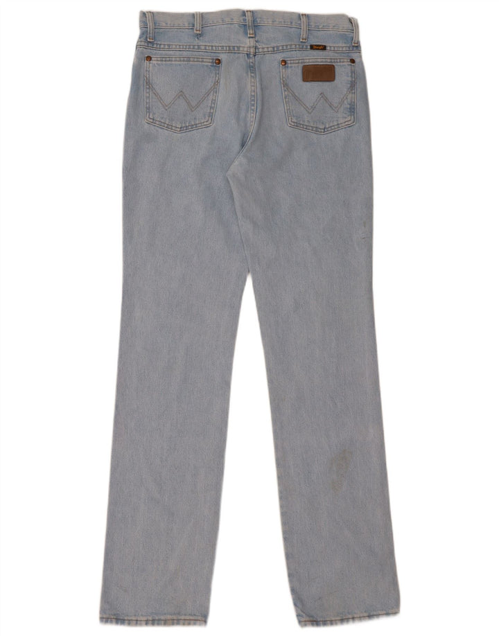 Wrangler Mens Straight Jeans W34 L36 Blue Cotton