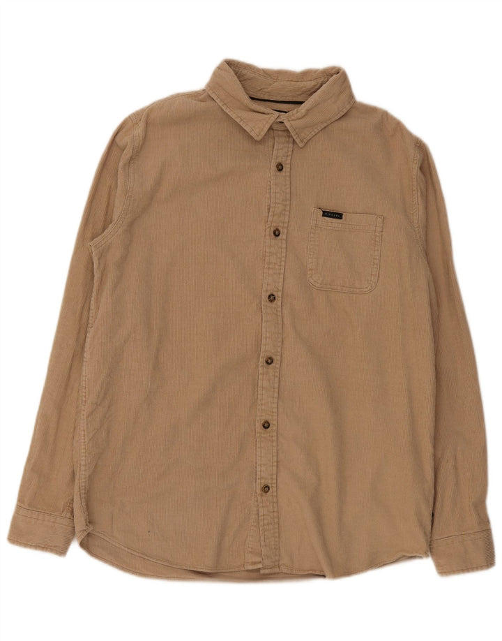 Rip Curl Mens Corduroy Shirt Medium Beige Cotton