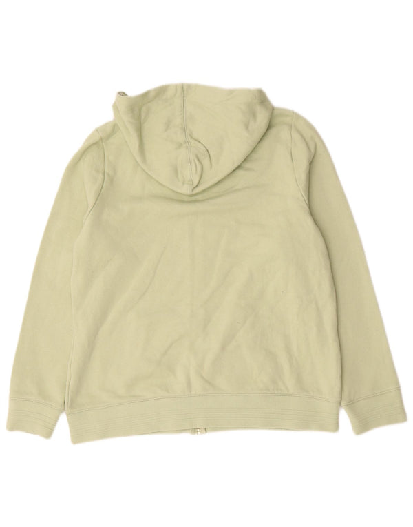 Crew Clothing Womens Zip Hoodie Sweater UK 16 Large Green Cotton