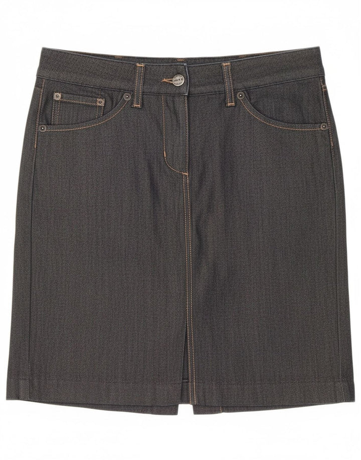 Gant Womens Denim Skirt EU 36 Small W28  Black Cotton