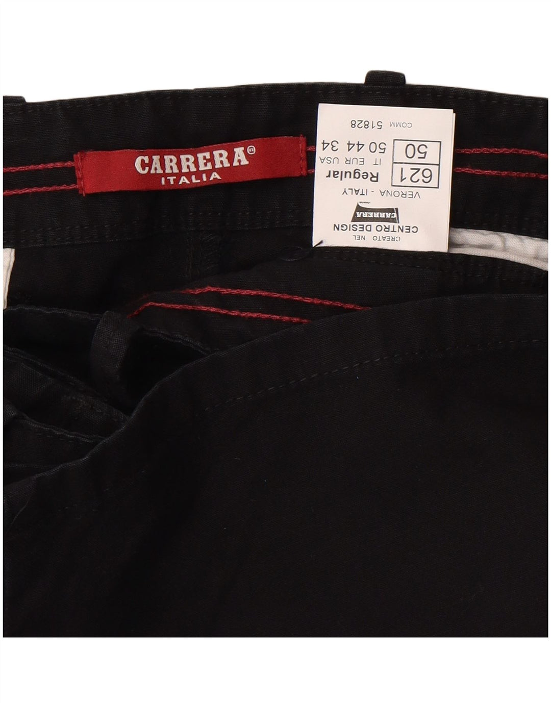 Carrera Mens Chino Shorts W34 Large  Black Cotton