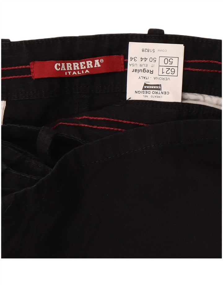 Carrera Mens Chino Shorts W34 Large  Black Cotton
