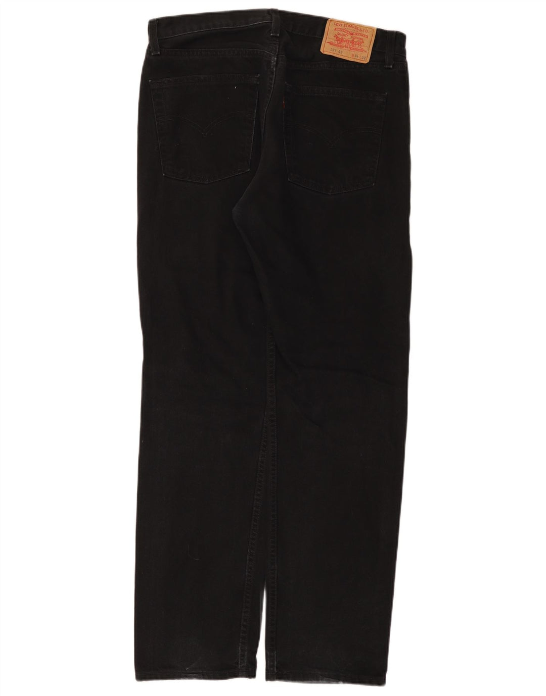 Levi's Mens 521 Tapered Jeans W34 L32 Black Cotton