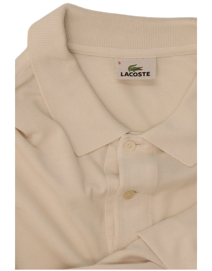 Lacoste Mens Polo Shirt Size 6 XL White