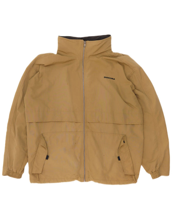 Diadora Mens Hooded Rain Jacket UK 42 XL Khaki Polyamide