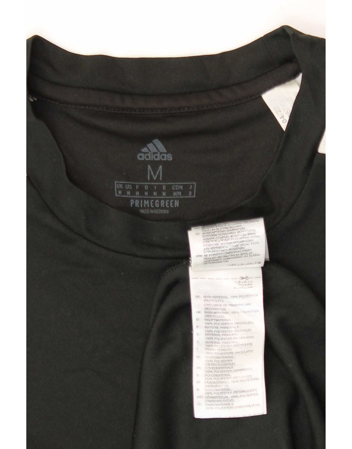Adidas Mens Aeroready Graphic T-Shirt Top Medium Black Colourblock