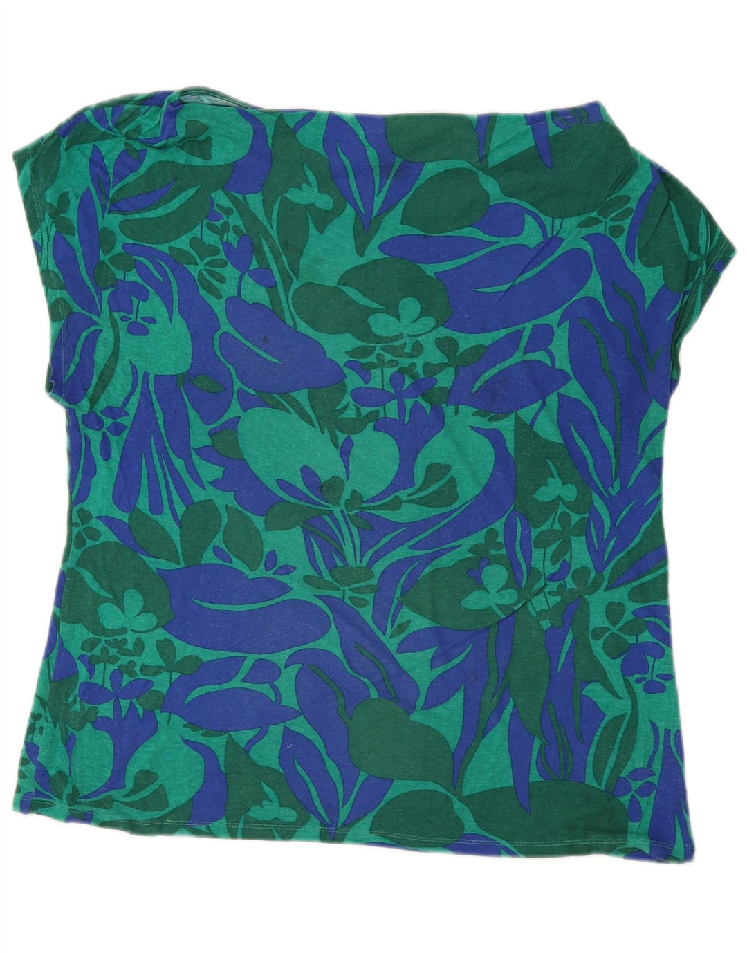 Max Mara Womens Weekend Blouse Top UK 12 Medium Blue Floral