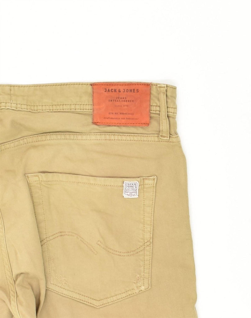 JACK & JONES Mens Clark Regular Fit Slim Jeans W36 L28 Beige Cotton | Vintage Jack & Jones | Thrift | Second-Hand Jack & Jones | Used Clothing | Messina Hembry 