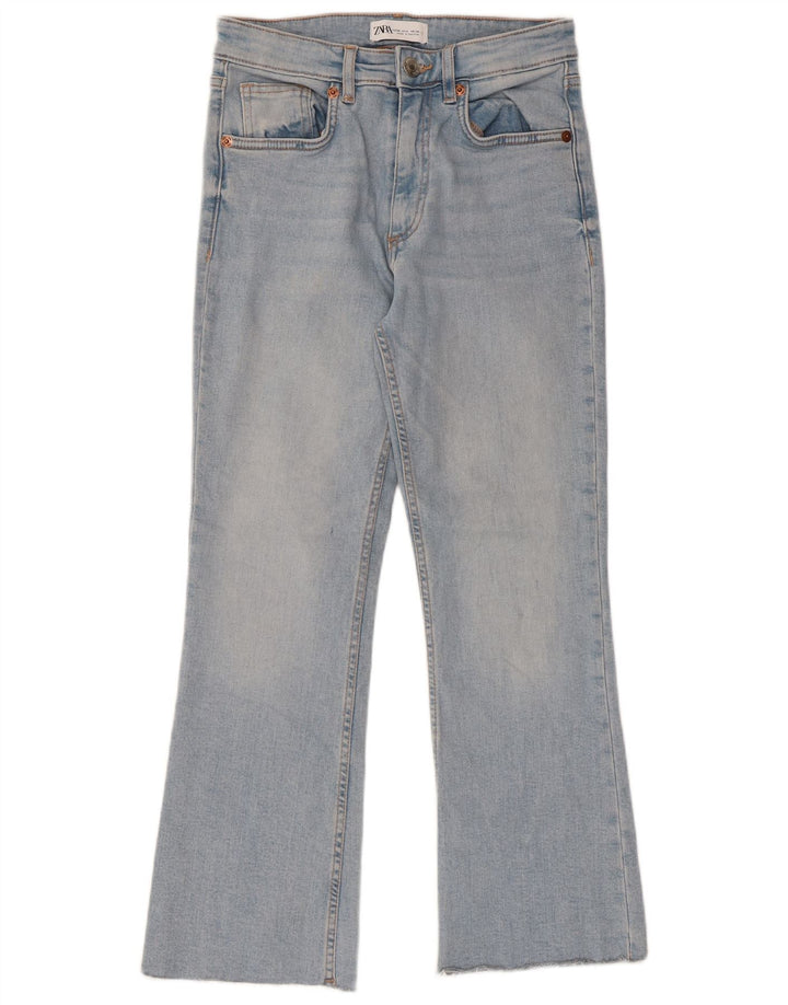 ZARA Womens Cropped Jeans EU 36 XS W26 L25 Blue