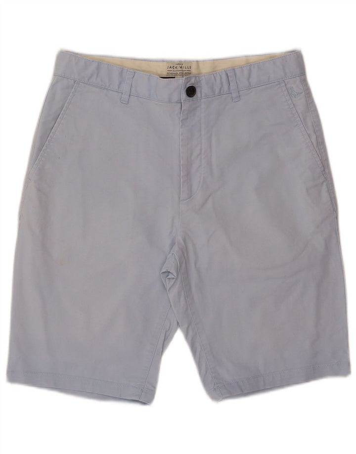 JACK WILLS Mens Chino Shorts W32 Medium Blue Cotton
