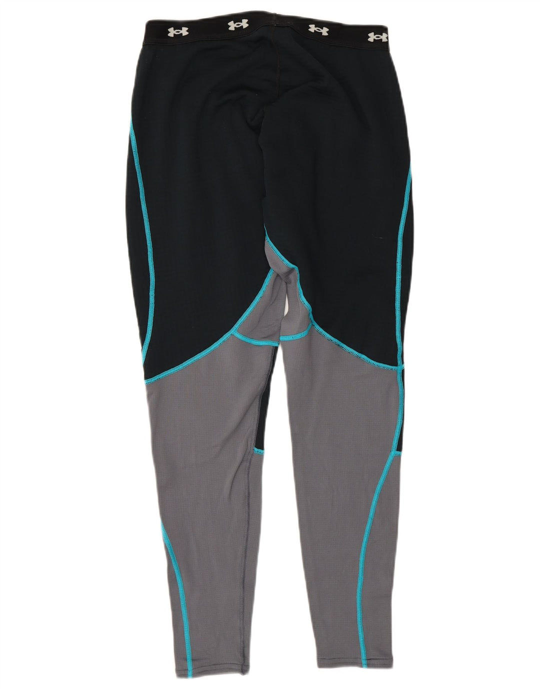 Under Armour Womens Graphic Leggings UK 12 Medium Navy Blue Colourblock