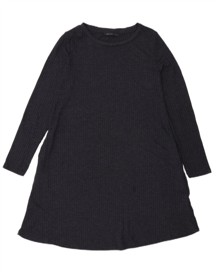 Marks & Spencer Womens Jumper Dress UK 10 Small  Grey Polyester