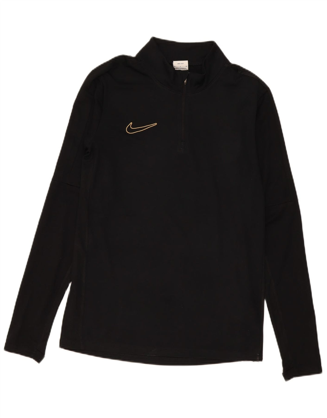 Nike Mens Dri Fit Zip Neck Pullover Tracksuit Top Small Black Polyester