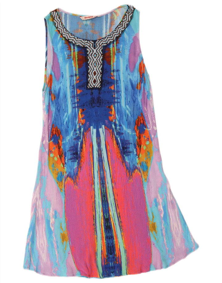 Desigual Womens Abstract Pattern Tent Dress EU 44 XL Multicoloured