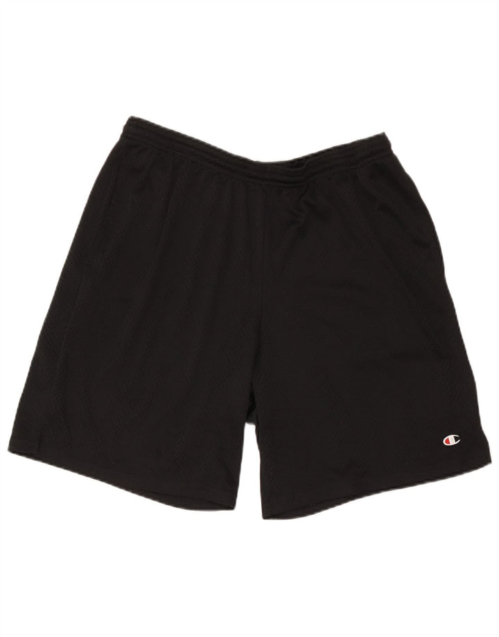 Champion Womens Sport Shorts UK 14 Large  Black