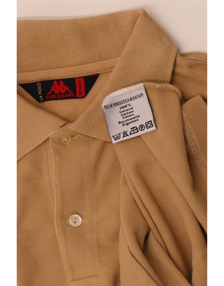 Kappa Mens Polo Shirt 2XL Beige Cotton