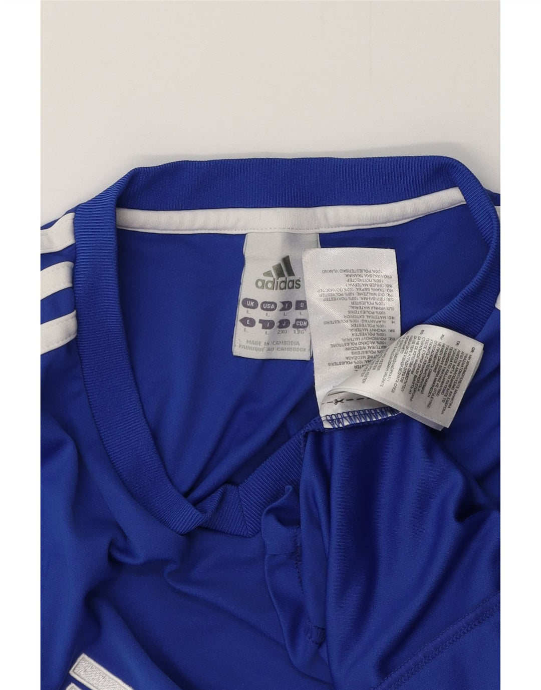 ADIDAS Mens Climalite T-Shirt Top Large Blue Polyester