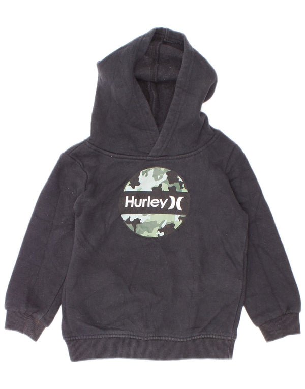 Hurley Baby Boys Graphic Hoodie Jumper 18-24 Months Black Cotton