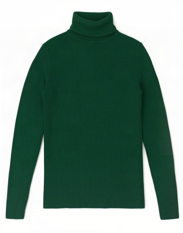 Marks & Spencer Womens Roll Neck Jumper Sweater UK 10 Small Green Viscose