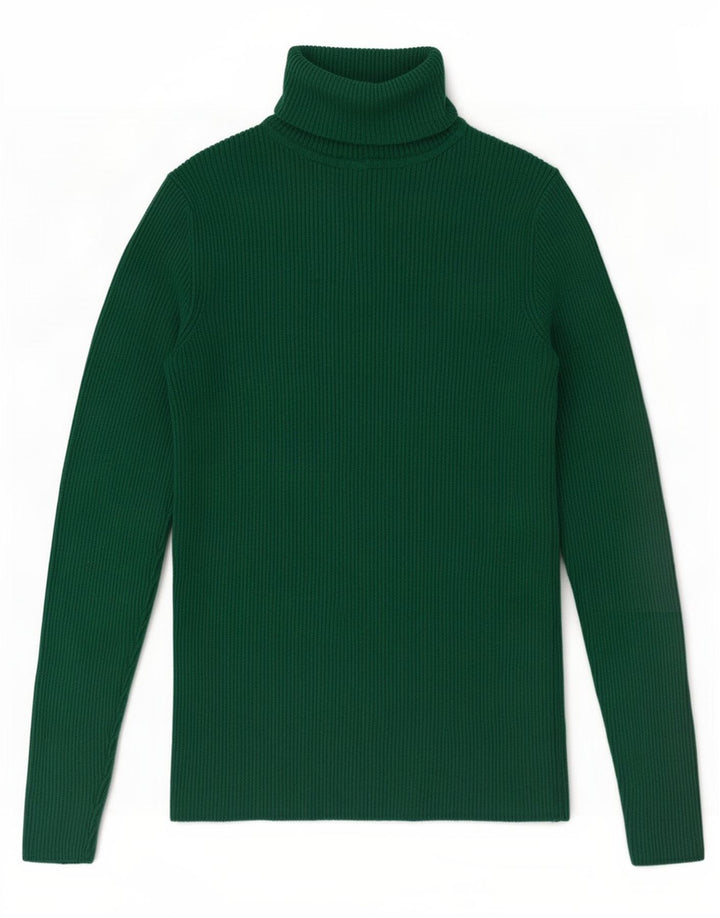 Marks & Spencer Womens Roll Neck Jumper Sweater UK 10 Small Green Viscose