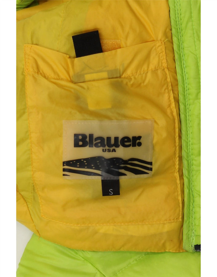 Blauer Womens Crop Padded Jacket UK 10 Small Green Polyamide