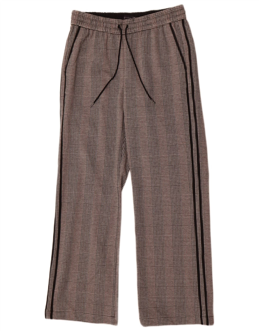 Marks & Spencer Womens Graphic Casual Trousers UK 12 Medium W30 L29 Grey