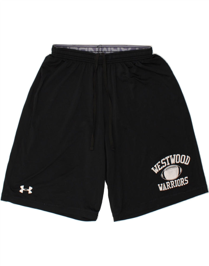 UNDER ARMOUR Mens Graphic Sport Shorts Medium Black | Vintage Under Armour | Thrift | Second-Hand Under Armour | Used Clothing | Messina Hembry 