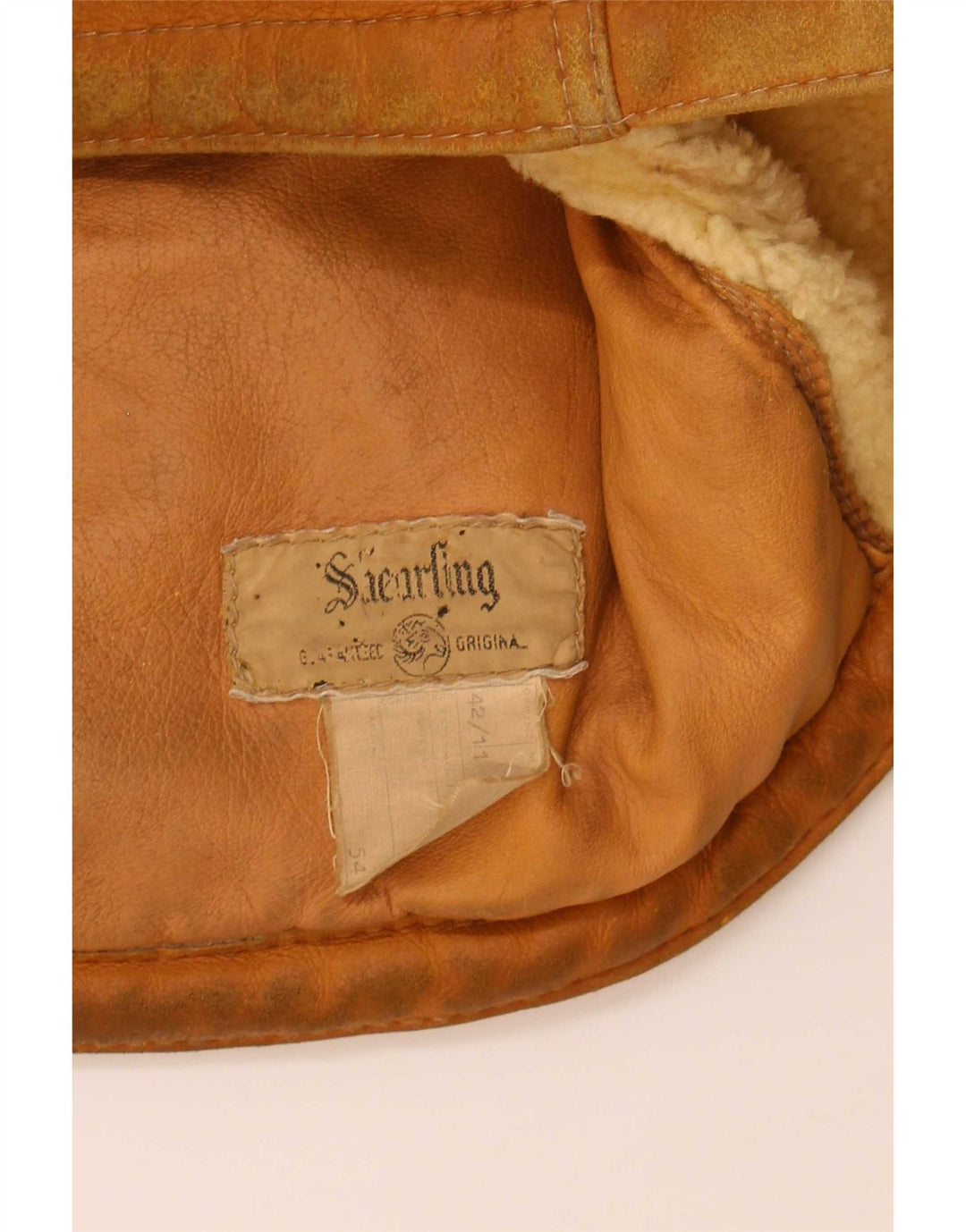 Vintage Mens Shearling Jacket UK  42 XL Beige Shearling