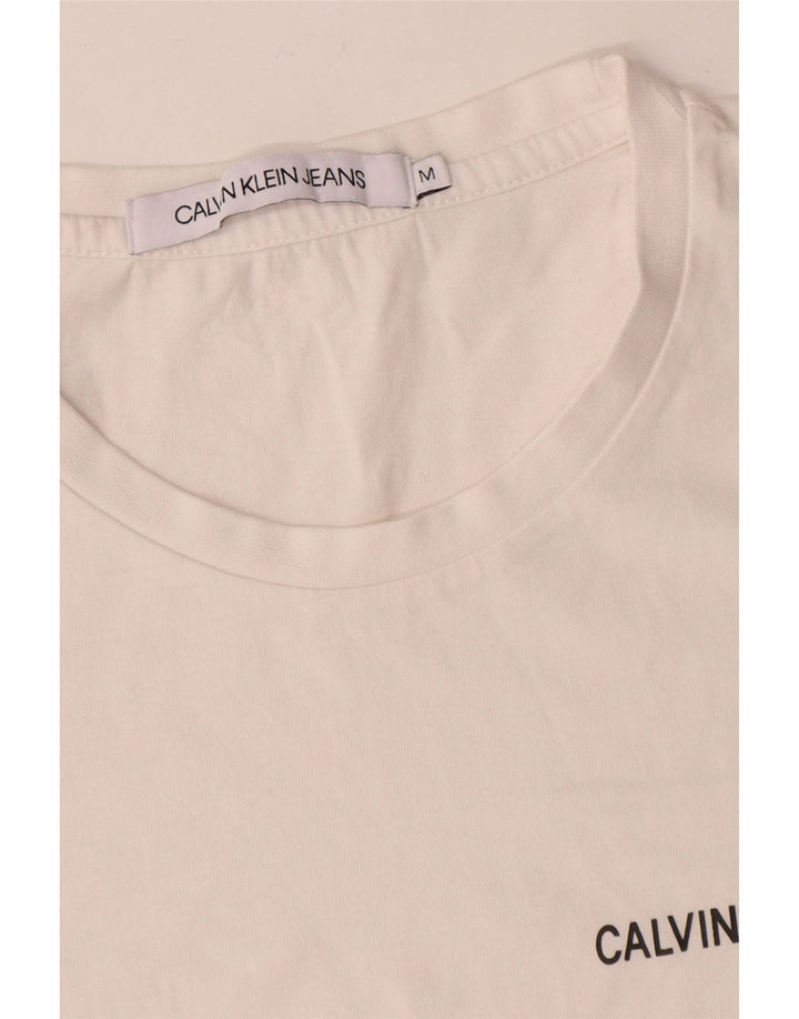 Calvin Klein Jeans Mens T-Shirt Top Medium White